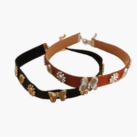 Charm Mix Faux Leather Choker