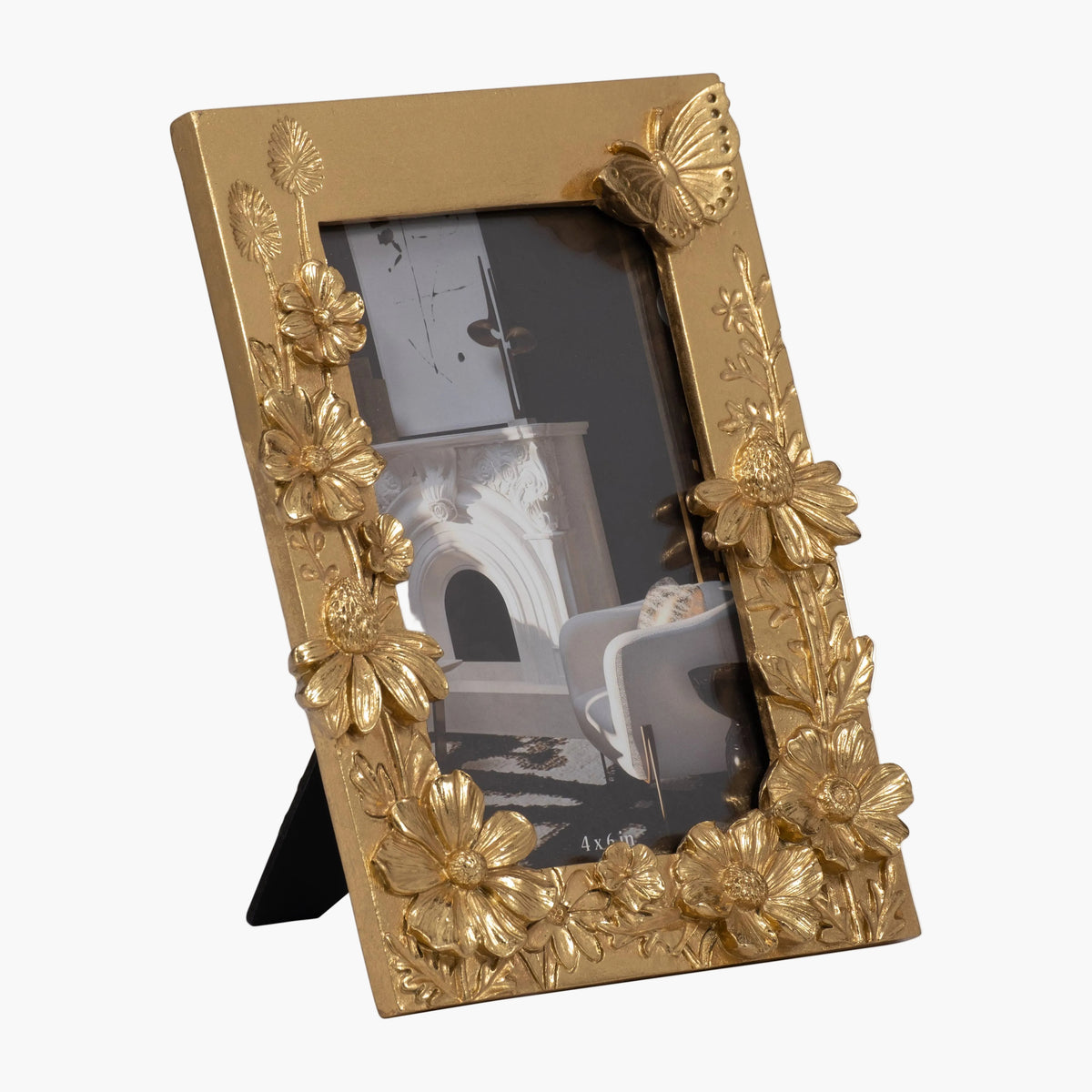 Gold Resin Boho Picture Frame - 4x6 in.