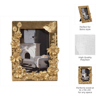 Gold Resin Boho Picture Frame - 4x6 in.