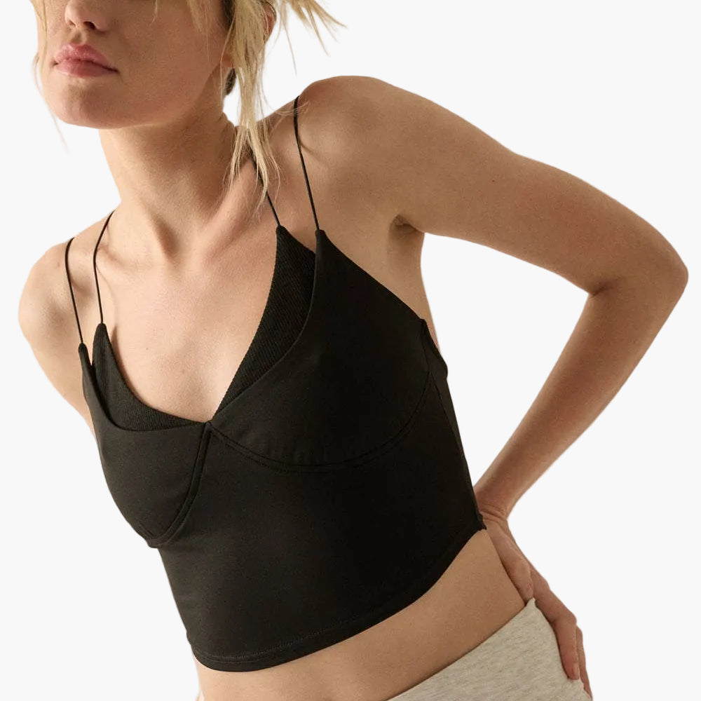 Lifted Fit Layered Cropped Cami Top