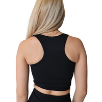 Gina Racerback Tank Bra in Black