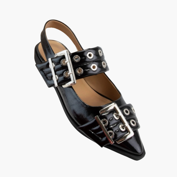 Grillo Padded Eyelet Belt Strap Slingback