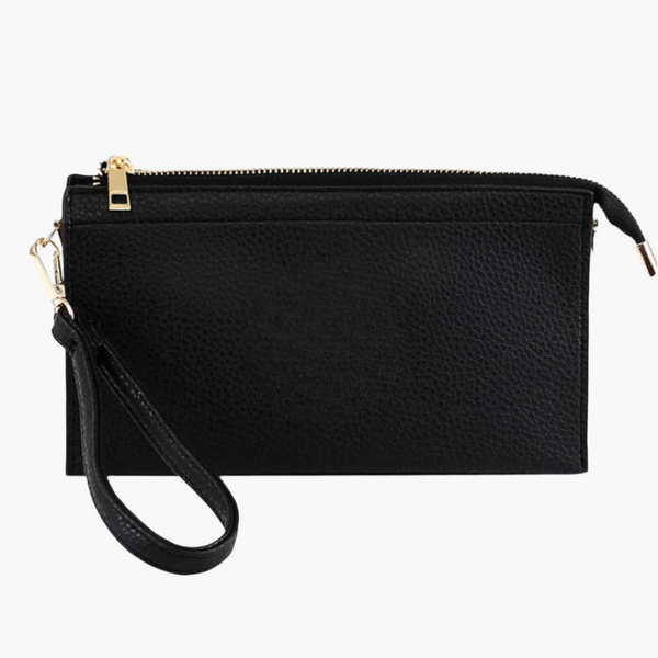 Vegan Leather Wristlet/Crossbody Bag