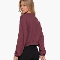 Tailgate Club Long Sleeve Sweatshirt Crop