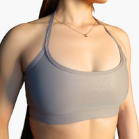 Sophia Halter Sports Bra in Gold Dust