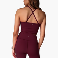 Ella Tank Bra in Maroon