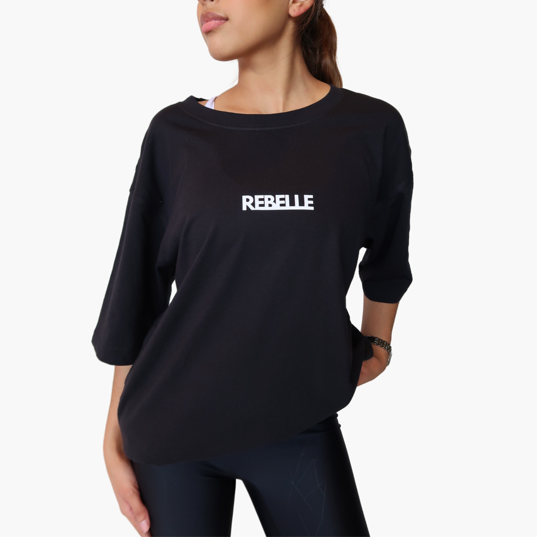 Black REBELLE Overfitted Tee