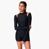 Mina Wrap Top in Geometric Embossed Nylon