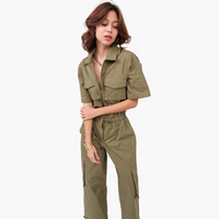 Olive Utility Jumpsuit