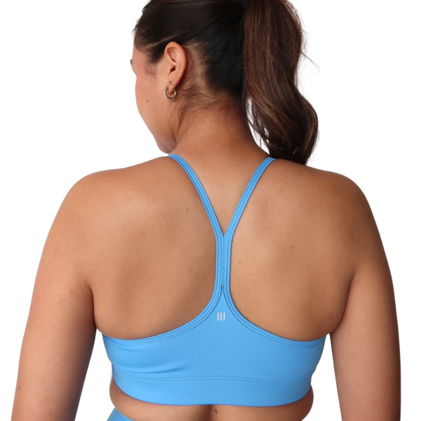 The Racerback Sports Bra in Azure