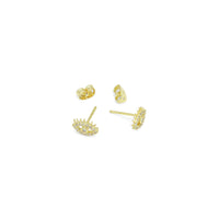 CZ Evil Eye Shape Stud Earrings
