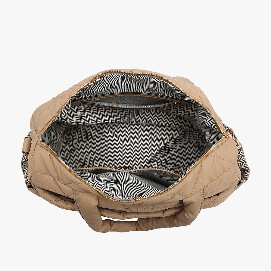 Billie Quilted Nylon Satchel