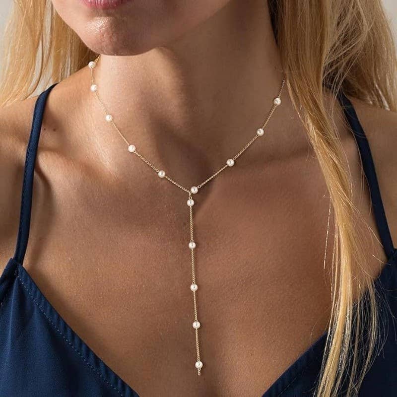 Pearl Lariat Necklace