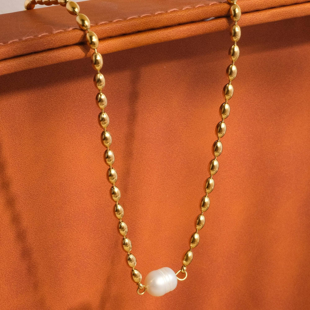 Vigne 18K Gold Pearl Ball Chain Necklace