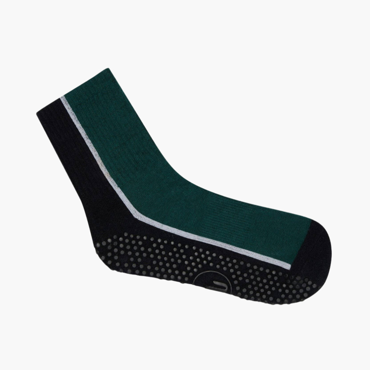 Crew Non Slip Grip Socks - Fluid Green & Black