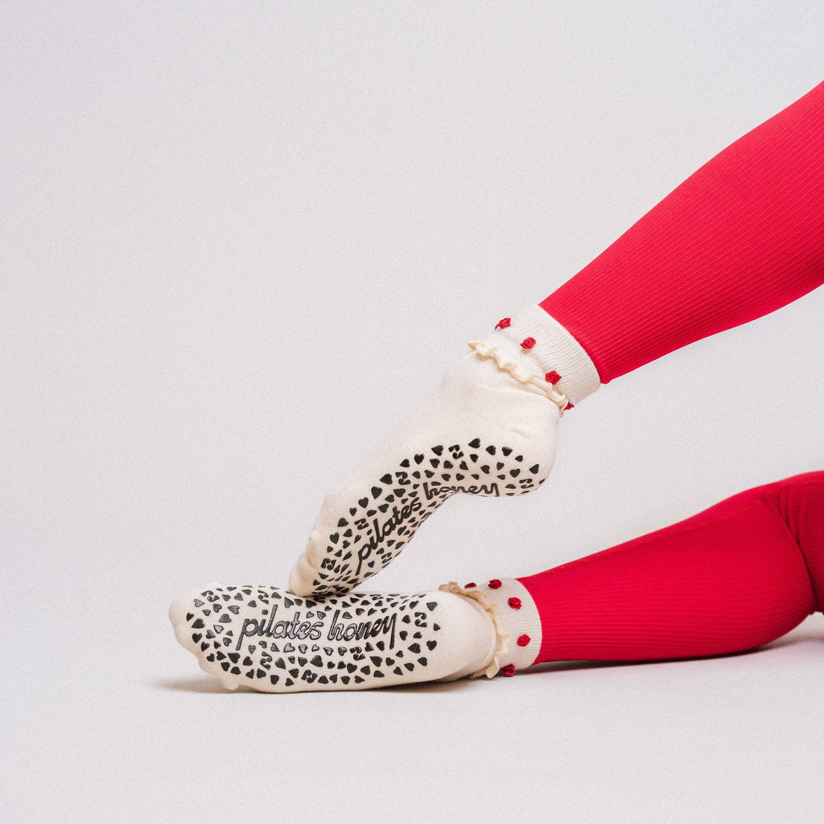 The Kennedy Rose Ruffle Crew Grip Sock