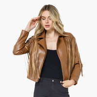 Vegan Leather Crop Jacket