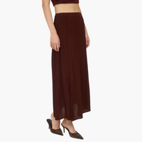Side Slit High Waist Midi Skirt
