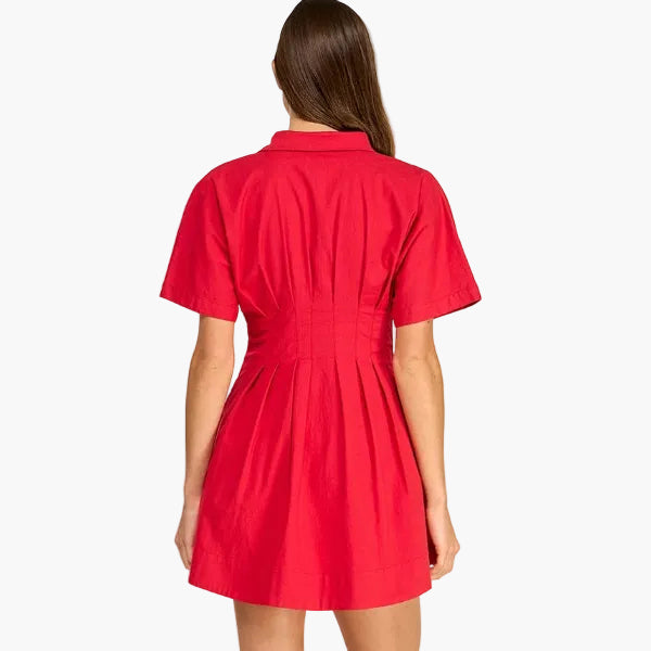 Linen Stretch Fitted Mini Dress