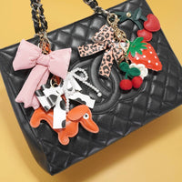 Dachshund Vegan Leather Bag Charm