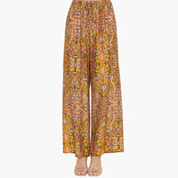 Multicolored Abstract Wide Leg Pants