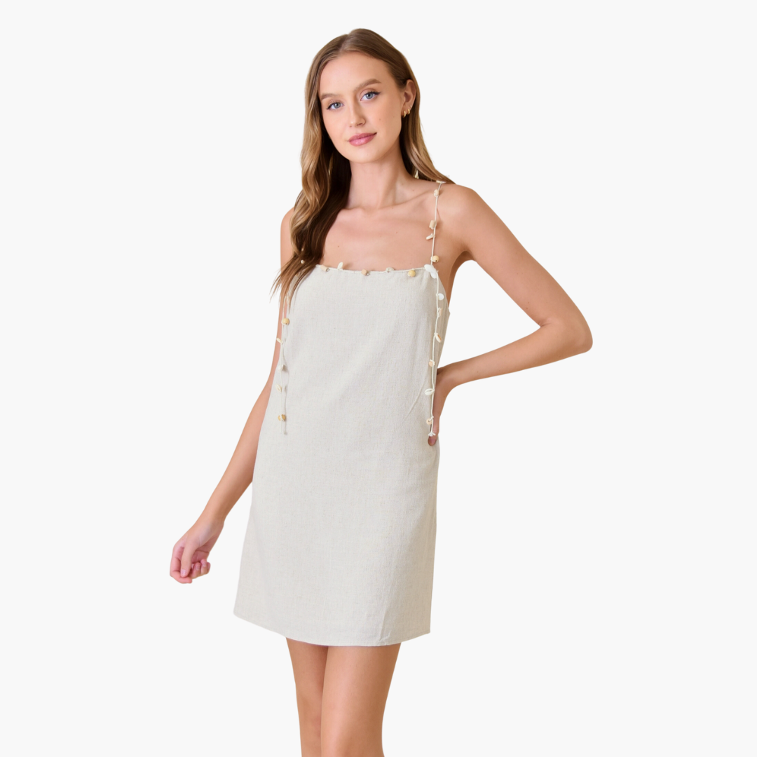 Seashell Linen Mini Dress Culture Collective Co. Seashell Linen Mini Dress Culture Collective Co.