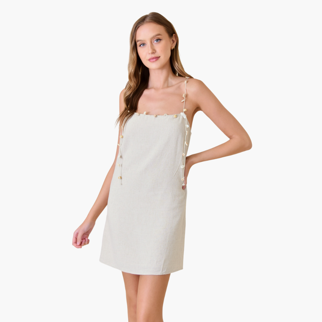 Seashell Linen Mini Dress