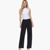 Straight Cotton Twill Long Pants