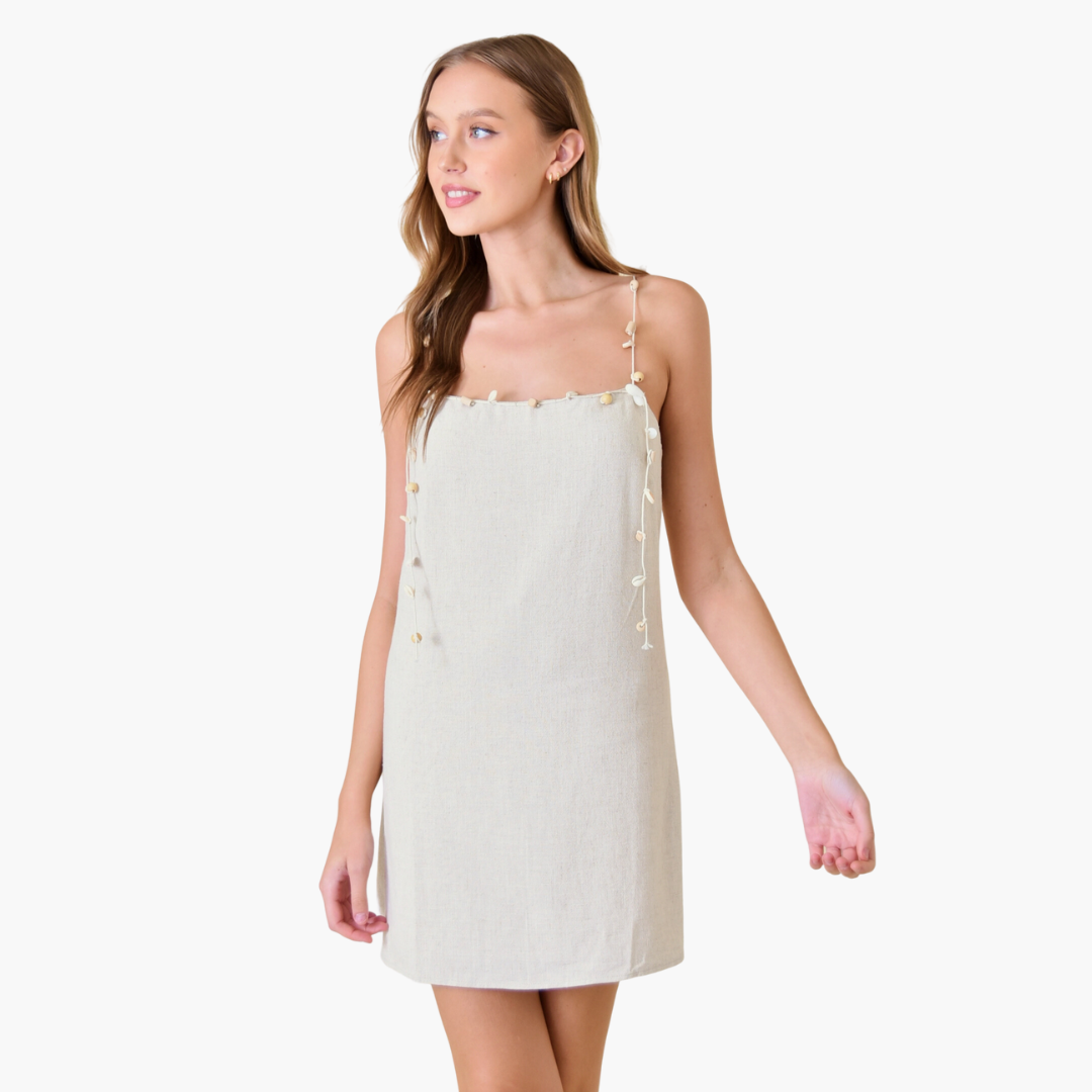 Seashell Linen Mini Dress