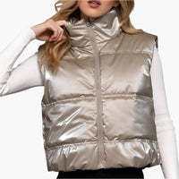 Metallic Puffer Vest