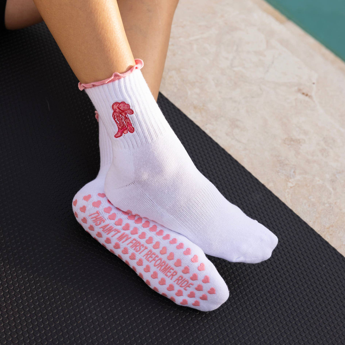 This Ain't My First Reformer Ride Cowgirl Grip Socks