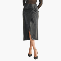 Black Knot Wrap Skirt