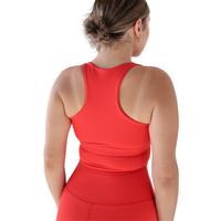 Gina Racerback Tank Bra in Scarlet