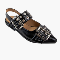 Grillo Padded Eyelet Belt Strap Slingback