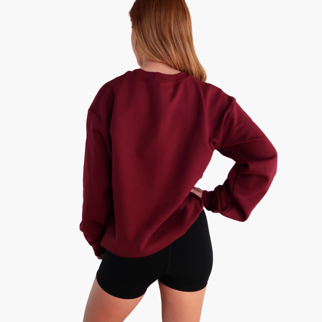 Maroon Hawks Glitter Sweatshirt