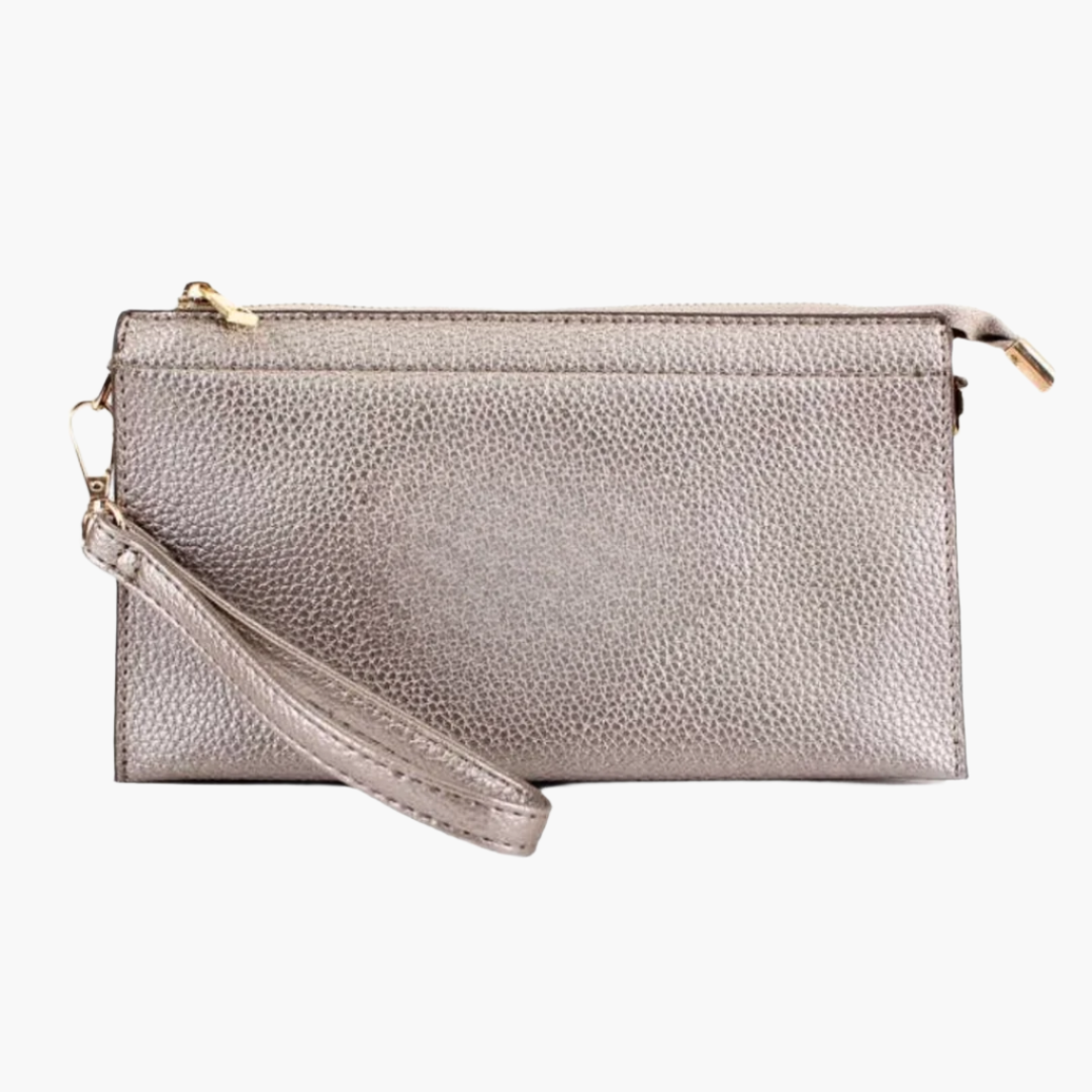 Vegan Leather Wristlet/Crossbody Bag