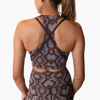 Shoshana Sports Bra in Cocoa Snake