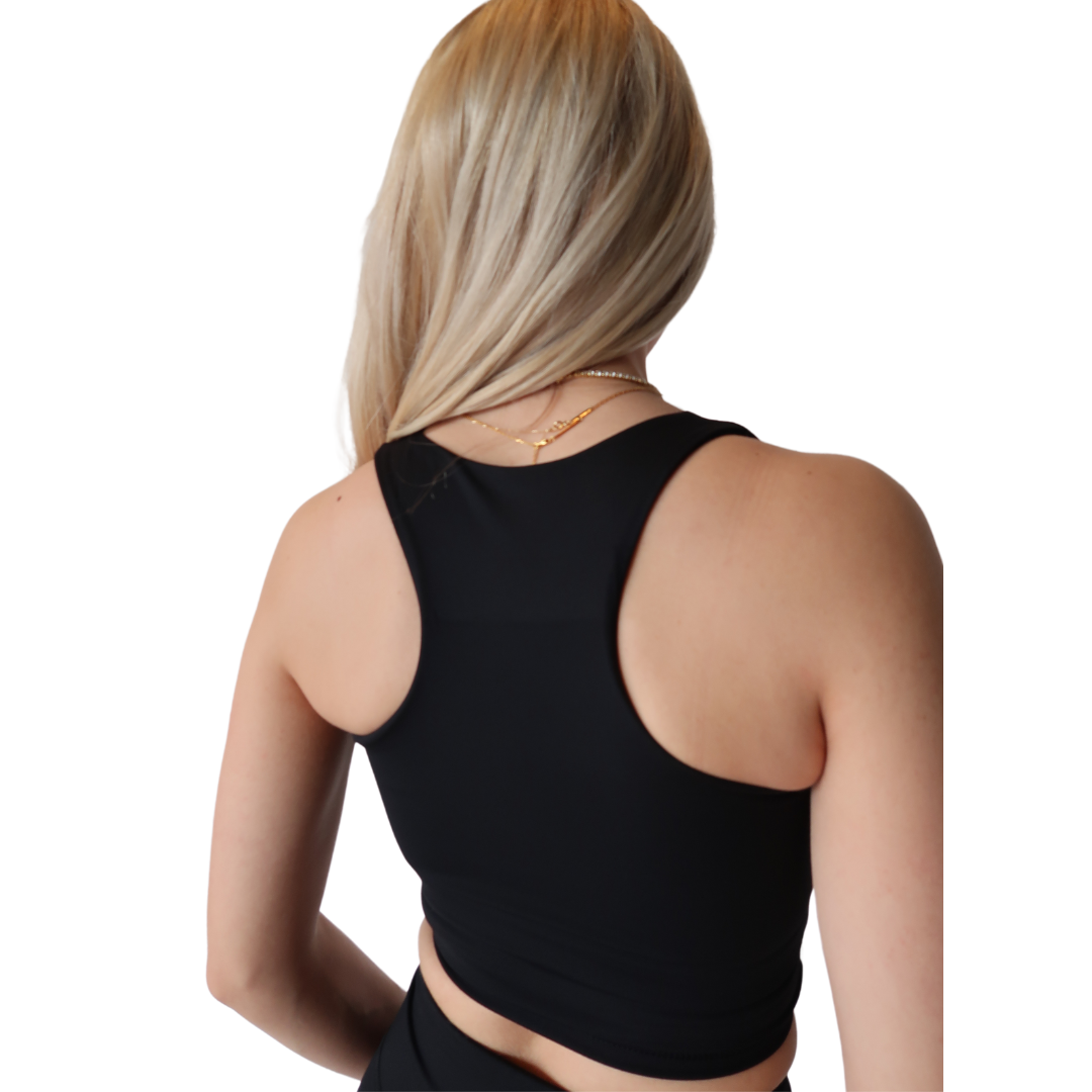 Gina Racerback Tank Bra in Black