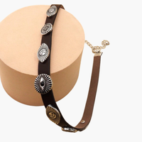 Celestial Faux Leather Choker Necklace