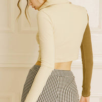 Dark and Light Color Ribbed Top