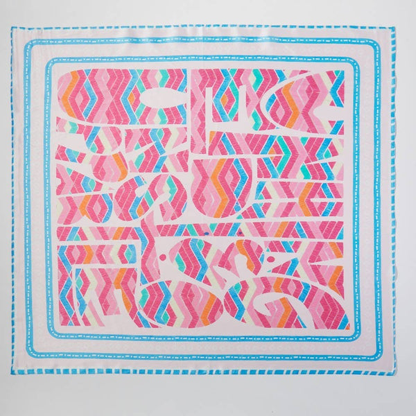 Abstract Tribal Print Square Bandana Scarf