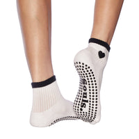Black Heart Grip Socks