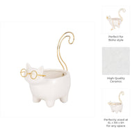 Ceramic Boho Kitty Trinket Dish