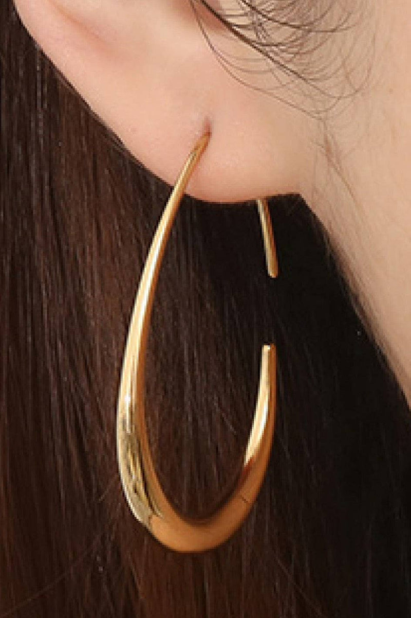 18K Gold Plated C Hoop Earrings