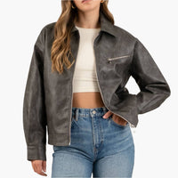 Faux Leather Jacket