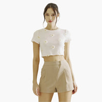 Daisy Sequin Crop Top