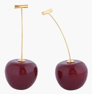 Dipped Resin Cherry Earrings