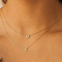 Desi 18K Gold Non-Tarnish Petite Letter Necklace