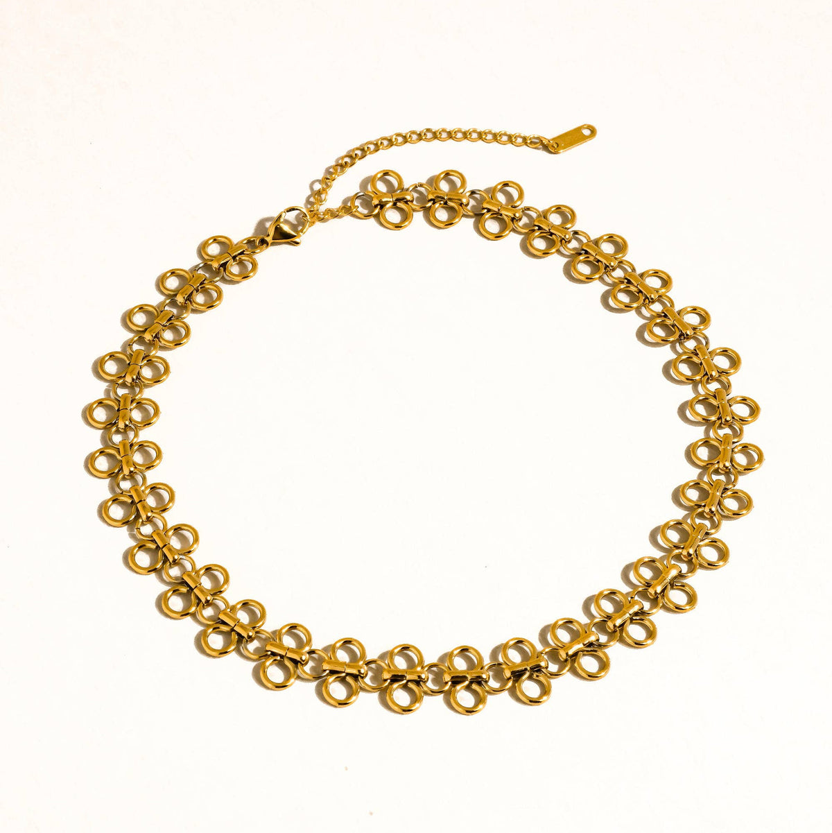 Ritza 18K Gold Non-Tarnish Patterned Choker