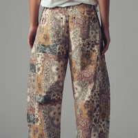 Boho Patchwork Wide Leg Pants